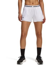 Under Armour - Dames Tech Play Up 2-in-1 Short In Wit - Lyst
