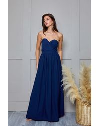 Chi Chi London - Bandeau Bridesmaids Maxi Dress - Lyst
