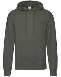 Fruit Of The Loom - Adults Classic Hooded Sweatshirt (Light Graphite) - Lyst