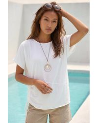 Roman - Side Ruched Necklace Tunic Top - Lyst