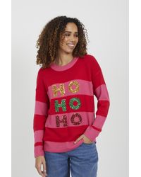 Brave Soul - Sequin Slogan Christmas Jumper - Lyst