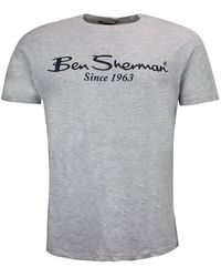 Ben Sherman - Script Logo T-Shirt Cotton - Lyst