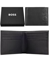 BOSS - Leather Wallet Big Bb_8Cc Bifold Credit Card Holder - Lyst