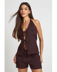 Boohoo - Plisse Flippy Shorts - Lyst