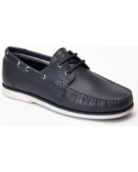 Base London - Stern Leather Boat Shoes - Lyst