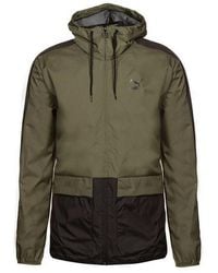 PUMA - Graphic Logo Long Sleeve Zip Up Hooded Jacket 573316 14 - Lyst