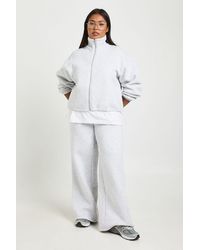Boohoo - Plus Adjustable Toggle Wide Leg Jogger - Lyst