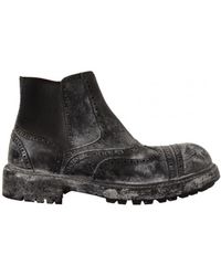 Dolce & Gabbana - Leather Ankle Casual Boots - Lyst