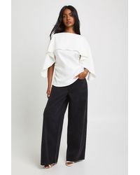Boohoo - Cape Overlay Top - Lyst
