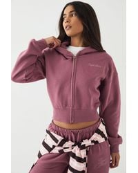 DSGN Studio - Script Embroidered Zip Through Hoodie - Lyst