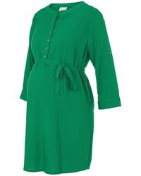 Mama.licious - Mlmercy Notched Neck Band Collar Three Quarter Sleeve Tunic - Lyst