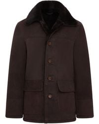 Infinity Leather - Shearling Sheepskin Car Coat - Lyst