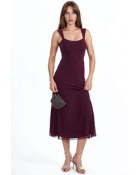 Hiccup - Heart Collar Midi A-Line Dress - Lyst