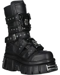 New Rock - Goth Platform Leather Boots-M-Met422-S1 - Lyst