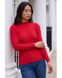 Roman - Petite Cable Knit Turtleneck Jumper - Lyst