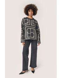 Soaked In Luxury - Strickpullover Gerade Passform Offwhite - Lyst