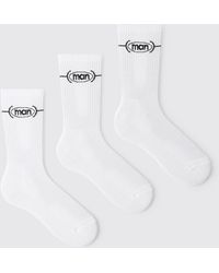 BoohooMAN - 3 Pack Oval Jacquard Socks - Lyst