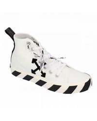 Off-White c/o Virgil Abloh - Off- Vulcanized Mid-Top Sneakers Cotton - Lyst