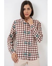 Bigdart - Plaid Button-Up Shirt With Collar - Lyst