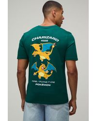 BoohooMAN - Regular Charizard Pokemon License Print T-Shirt - Lyst