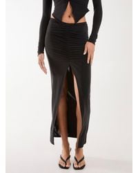 Pink Vanilla - Slinky Ruched Maxi Skirt - Lyst