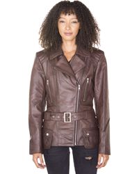 Infinity Leather - Long Biker Jacket-Quito - Lyst