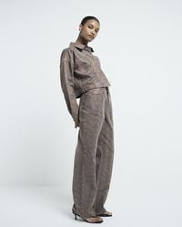 River Island - Relaxed Straight Fit Snake Print Jeans - Lyst