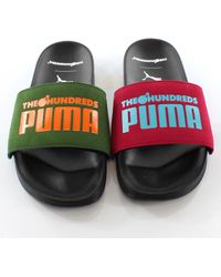 PUMA - Leadcat Ftr The Hundreds Slide Slip On Flip Flop Sandals 372940 01 - Lyst