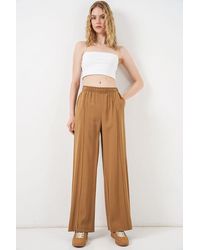 Bigdart - Wide Leg Trousers With Elastic Waist - Lyst