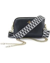 Woodland Leathers - Ladies Crossbody Bag With Wide Strap, Chain And Wristlet - Lyst