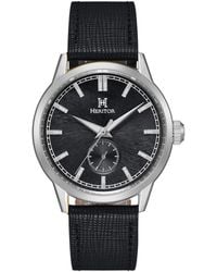 Heritor - Argento Leather-Band Watch - Lyst