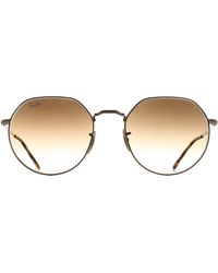 Ray-Ban - Round Arista Gradient Rb3565 Jack Metal - Lyst