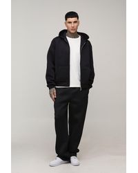BoohooMAN - Tall Oversized Boxy Bonded Scuba Zip Through Hooded Tracksuit - Lyst