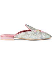 Kurt Geiger - Embroidered Slipper Sandals - Lyst