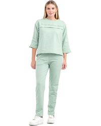 Tom Barron - Damen-Trainingsanzug-Set Mit Halbkurzen Ärmeln Und Stickereidetails - Lyst