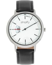 Simplify - The 6500 Leather-Band Watch - Lyst