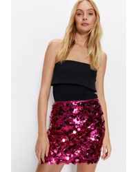 Warehouse - Premium Tailored Sequin Mini Skirt - Lyst