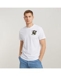 G-Star - G-Star Raw Headphones Back Graphic T-Shirt - Lyst