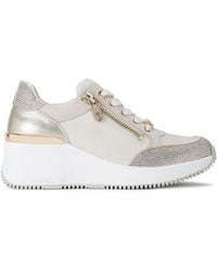 Carvela Kurt Geiger - Trainers Gold Combination Leather Skyline - Lyst