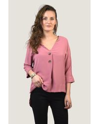 Simply Be - V Neck Pleat Front Tunic Top - Lyst