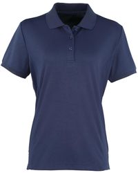 PREMIER - Ladies Coolchecker Short Sleeve Pique Polo T-Shirt - Lyst