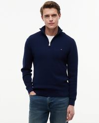 Tommy Hilfiger - Seasonal Structure 1/4 Zip Mock Neck Sweatshirt - Lyst