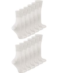 IOMI - 12 Pair Multipack Ladies Diabetic Bamboo Socks - Lyst