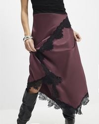 River Island - Maxi Dress Lace Hybrid Drape - Lyst