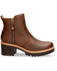 Panama Jack - Pauline B9 Bark Waterproof Leather Heeled Ankle Boots - Lyst