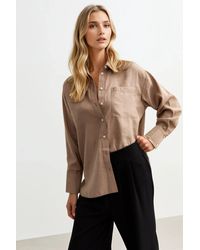 New Look - Relaxed Cupro Pocket Shirt - Lyst