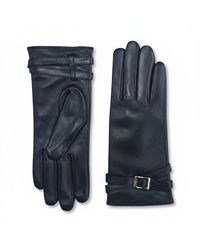 Infinity Leather - Italian Soft Wool Lining Winter Buckle Driving Gloves - Lyst