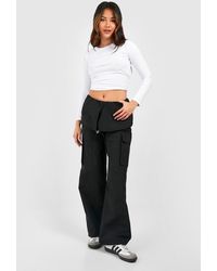 Boohoo - Overlay Waist Parachute Trousers - Lyst