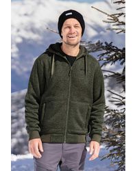 Mountain Warehouse - 'Nevis' Fur Lined Hoodie Adjustable Hood Soft Fleece Warm Cosy Jumper - Lyst