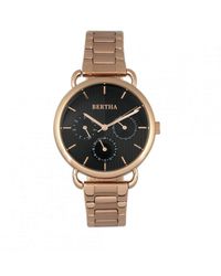 Bertha - Gwen Bracelet Watch W/Day/Date - Lyst